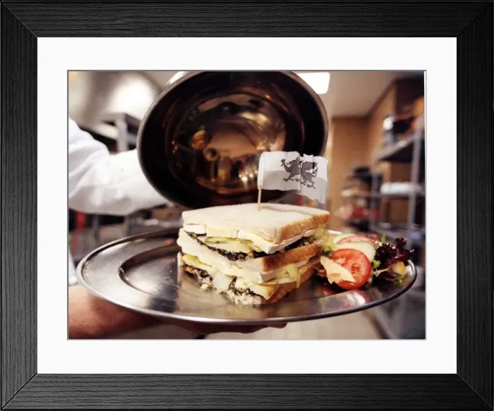 Framed Print : Food - Wales - A sandwich of Caerphilly and Pencarreg cheese