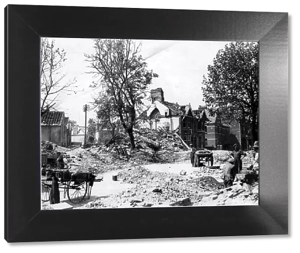War - World War II - Picture of the damage caused by German bombers during air raids over