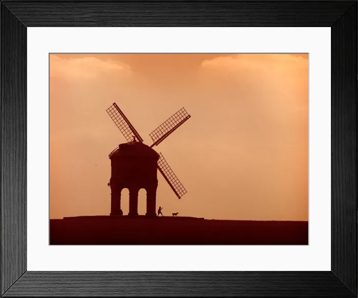 Framed Print : A man walks his dog at Chesterton Mill, near Leamington Spa Framed Print : A man walks his dog at Chesterton Mill, near Leamington Spa