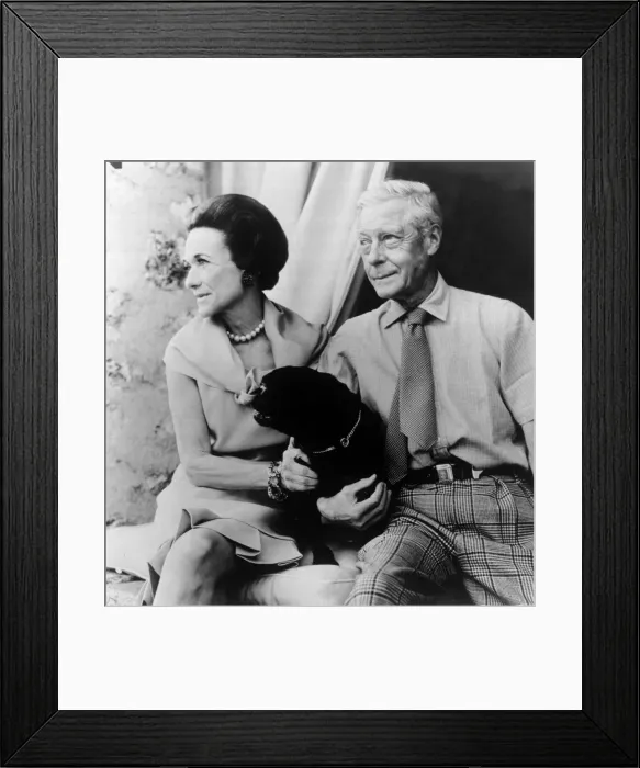 Framed Print : The Duke and Duchess of Windsor, at their home Le Moulin De La Tuileries, near Paris Framed Print : The Duke and Duchess of Windsor, at their home Le Moulin De La Tuileries, near Paris