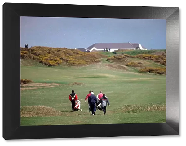 Sport - Golf - Royal Porthcawl - A general shot of golfers playing the course at Royal