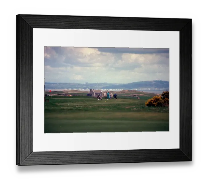 Framed Print : Sport - Golf - Royal Porthcawl - A general shot of golfers playing the course at Royal