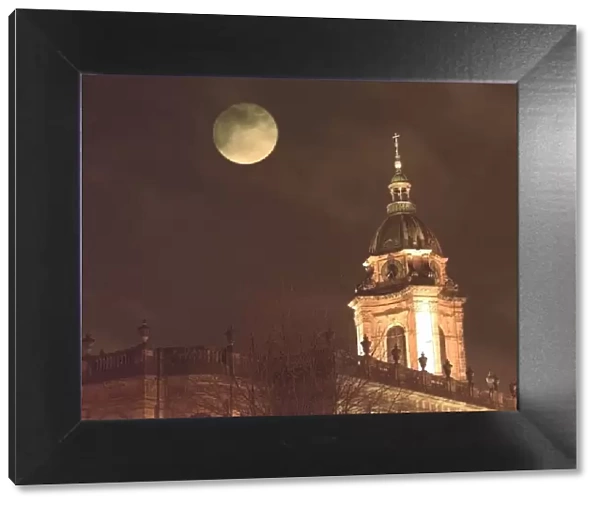 The Full Moon, the last of the Century and brightest since 1930 over St Philips Cathedral
