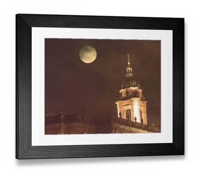 Framed Print : The Full Moon, the last of the Century and brightest since 1930 over St Philips Cathedral Framed Print : The Full Moon, the last of the Century and brightest since 1930 over St Philips Cathedral
