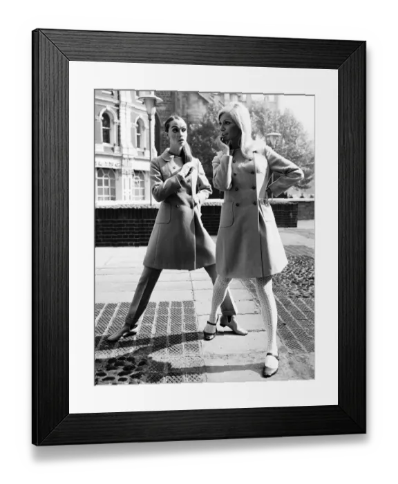 Framed Print : Fashion by Elgee The long jacket of the trouser suit can be worn as a short top coat Framed Print : Fashion by Elgee The long jacket of the trouser suit can be worn as a short top coat