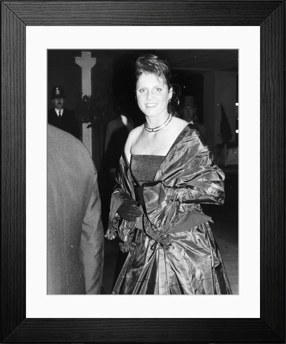 Framed Print : Duchess of York Sarah Ferguson at the ball, October 1987 Framed Print : Duchess of York Sarah Ferguson at the ball, October 1987