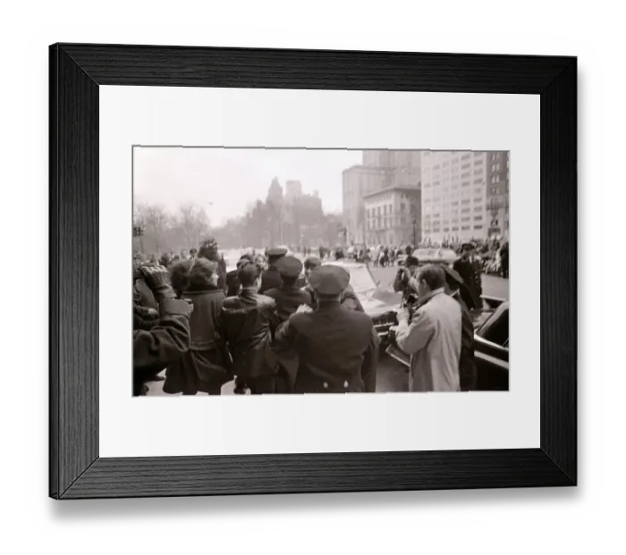 Framed Print : The Beatles in New York City February 1964 Fans and photgraphers await the arrival Framed Print : The Beatles in New York City February 1964 Fans and photgraphers await the arrival