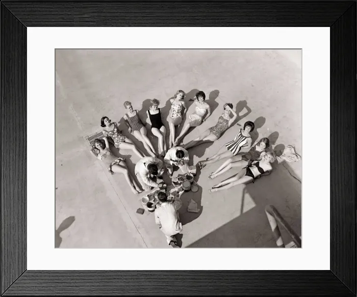Framed Print : No Drop of Water March 1961 Top ten in the hit parade of sunshine fashions - models Framed Print : No Drop of Water March 1961 Top ten in the hit parade of sunshine fashions - models