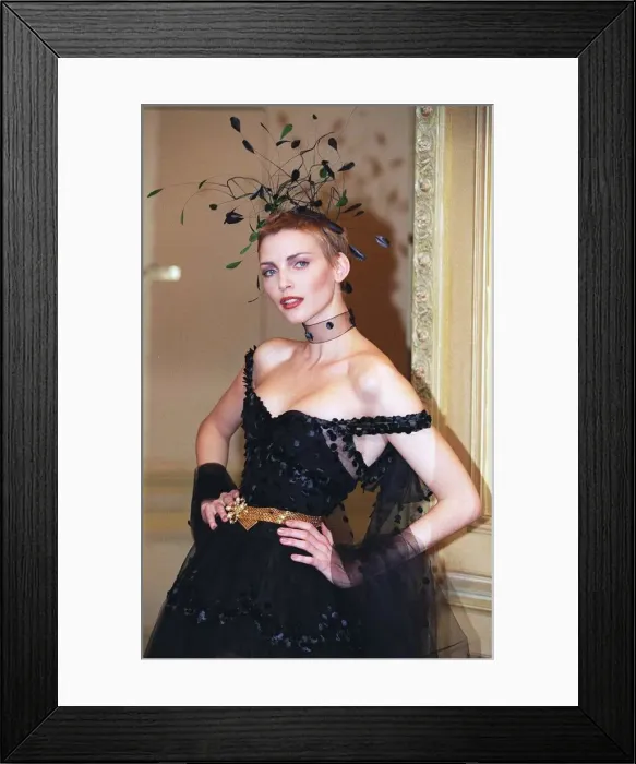 Framed Print : Nadja Averman Model parades in a design by Chanel in the Paris Fashion Show January Framed Print : Nadja Averman Model parades in a design by Chanel in the Paris Fashion Show January