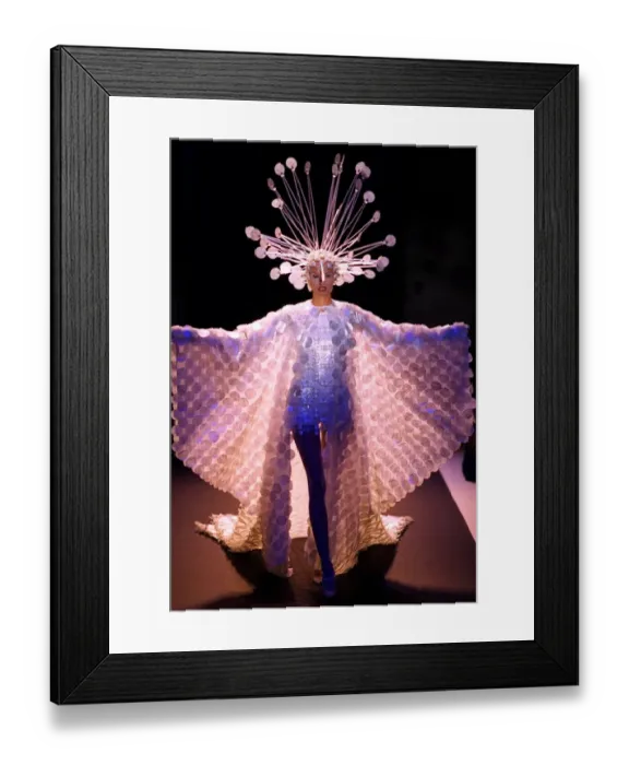 Framed Print : WEDDING DRESS FASHION FROM PACO RABANNE SHOW, PARIS Framed Print : WEDDING DRESS FASHION FROM PACO RABANNE SHOW, PARIS