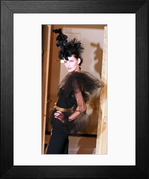 Framed Print : STELLA TENNANT MODELS CHANEL AT PARIS COUTURE Framed Print : STELLA TENNANT MODELS CHANEL AT PARIS COUTURE