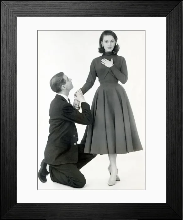 Framed Print : Ian Carmichael and Janette Scott posing the big moment in couples lifes Framed Print : Ian Carmichael and Janette Scott posing the big moment in couples lifes