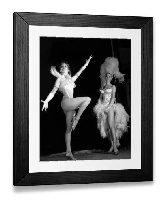 Framed Print : Seen during rehearsals for the new show which opens at the Paris Lido in December are