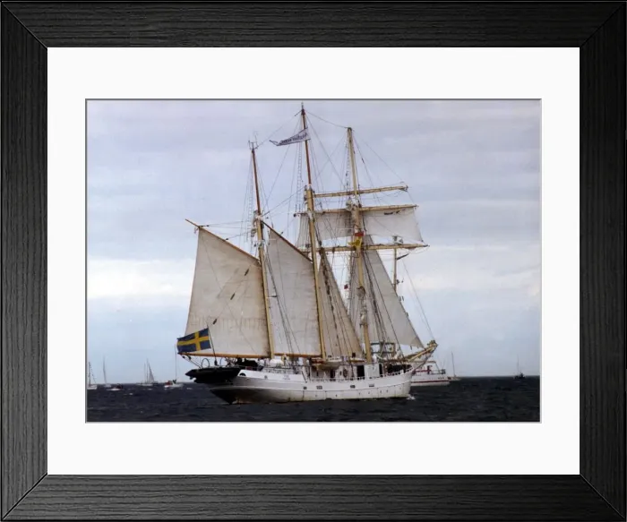 Framed Print : Tall Ships Race 1993. Vida Stockholm at full sail Framed Print : Tall Ships Race 1993. Vida Stockholm at full sail
