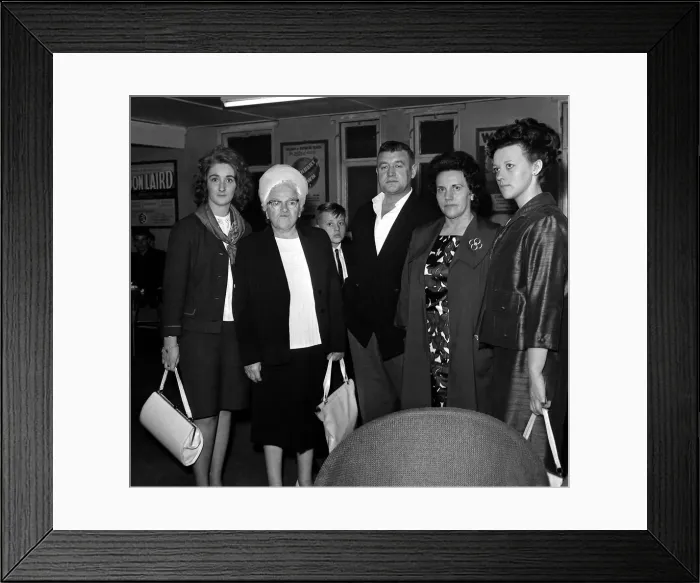 Framed Print : Fiesta Tours row July 1964 This party were told there was Framed Print : Fiesta Tours row July 1964 This party were told there was