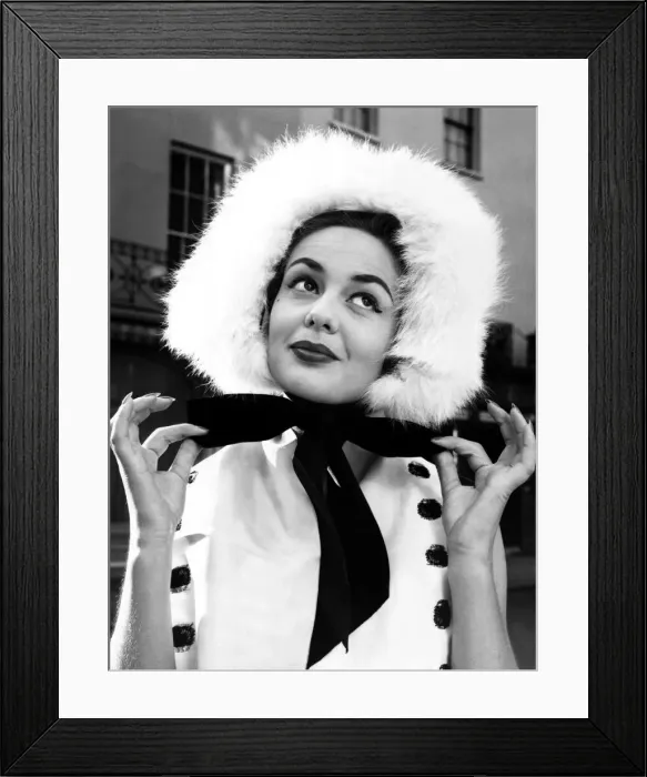 Framed Print : A velvet and fur hat shown at Jenny Fischers autumn Framed Print : A velvet and fur hat shown at Jenny Fischers autumn