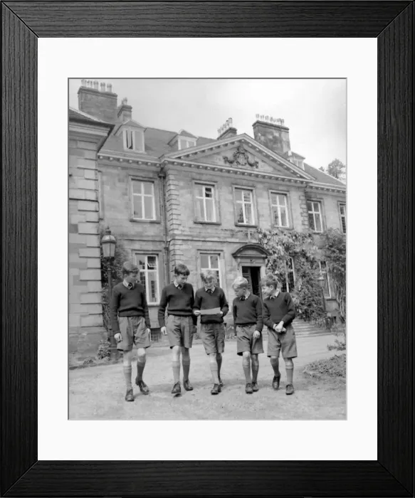  : Boys walk through the grounds of St Chads Cathedral School in Lichfield