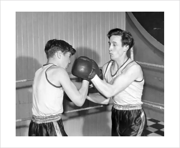 Amateur boxers Tony Sullivan (left) who was a Midland Counties Champion in 1955