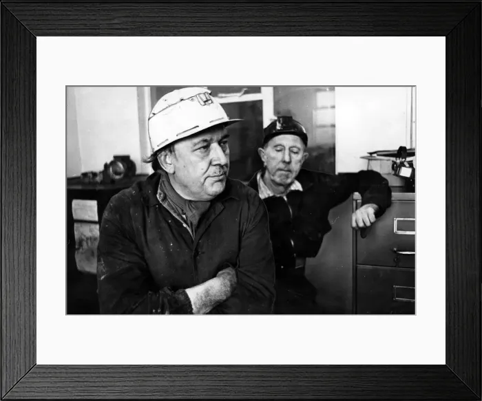 Framed Print : Lord Robens relaxes after coming to the surface at Britannia Colliery, Pengam Framed Print : Lord Robens relaxes after coming to the surface at Britannia Colliery, Pengam