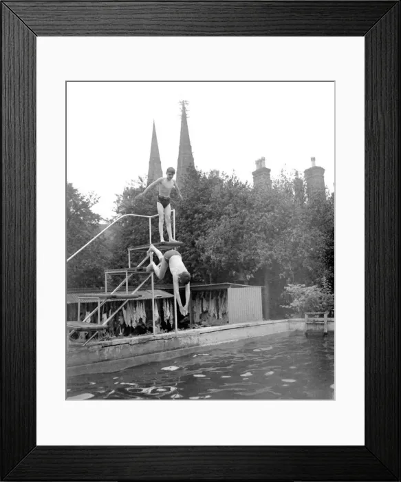 : Boys swimming in the pool at St Chads Cathedral School in Lichfield. September 1959 : Boys swimming in the pool at St Chads Cathedral School in Lichfield. September 1959