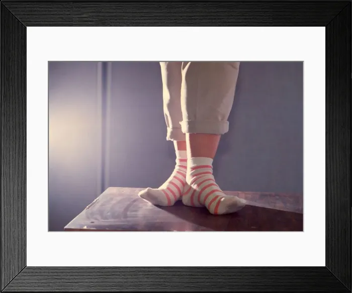 Framed Print : Feet in a ballet pose