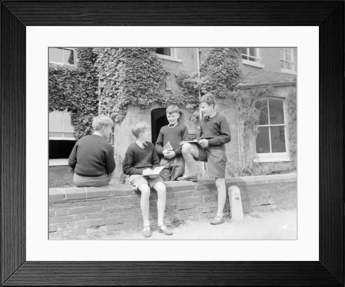 : Boys relax in the grounds of St Chads Cathedral School : Boys relax in the grounds of St Chads Cathedral School