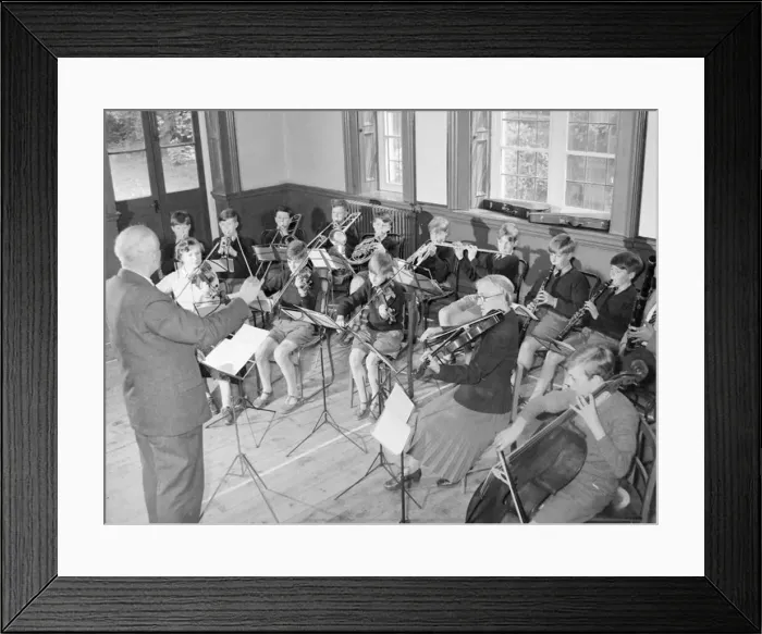 : Orchestra rehearsal at St Chads Cathedral School. September 1959 : Orchestra rehearsal at St Chads Cathedral School. September 1959