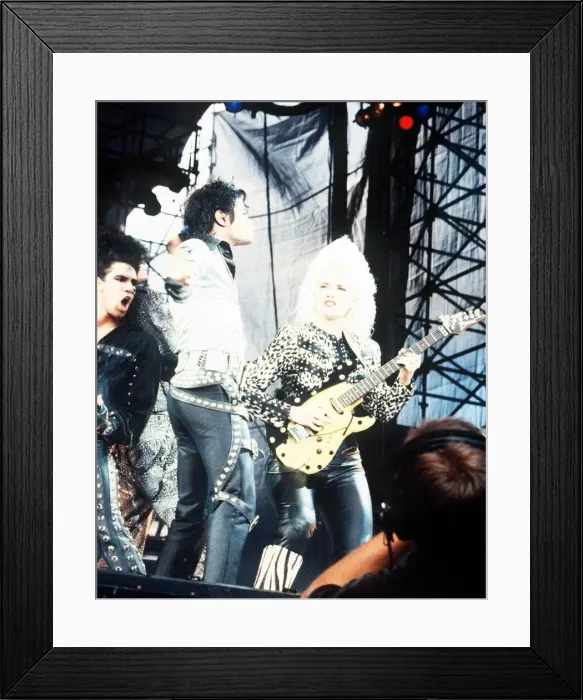 Framed Print : Michael Jackson - In concert at Cardiff Arms Park - 26th July 1988 - Western Mail