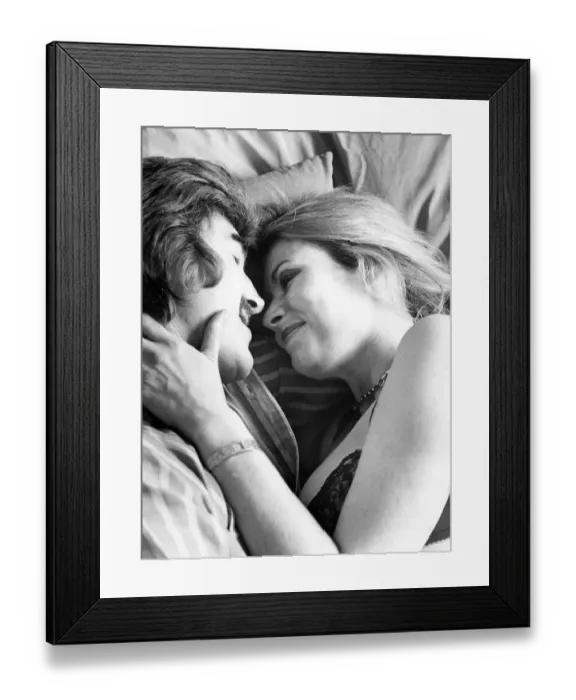 Framed Print : And after the kiss the glorious moment of complete fulfilment Framed Print : And after the kiss the glorious moment of complete fulfilment