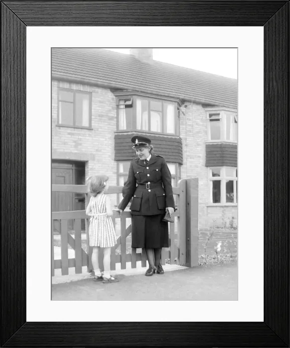 Framed Print : Getting a word of advice about road-safety from Mrs Kathleen Price Framed Print : Getting a word of advice about road-safety from Mrs Kathleen Price