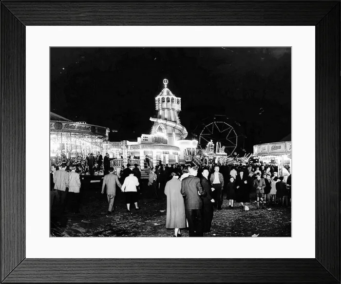 Framed Print : It was nearing midnight and although thousands had gone home Framed Print : It was nearing midnight and although thousands had gone home