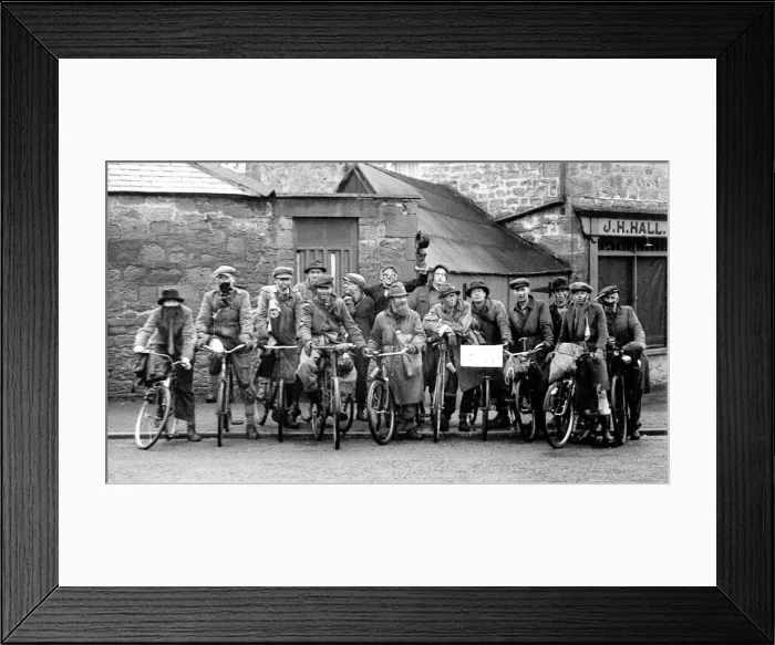 Framed Print : This picture is of some cyclists on a Hobo Run, at Ponteland, in 1951 Framed Print : This picture is of some cyclists on a Hobo Run, at Ponteland, in 1951