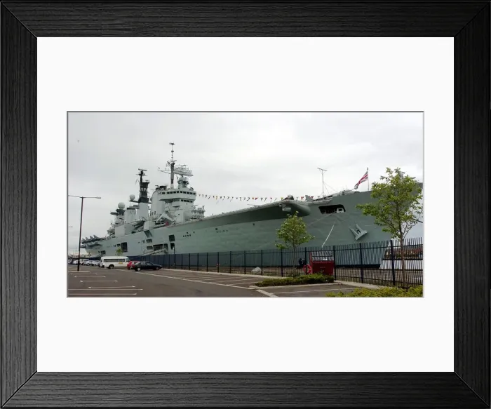 Framed Print : HMS Illusttious which is berthed at Royal Commision Quay Framed Print : HMS Illusttious which is berthed at Royal Commision Quay