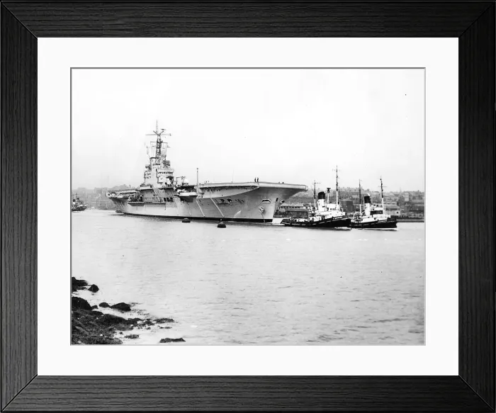 Framed Print : To the strains of the Blaydon Races and the cheers of thousands ashore HMS Albion takes