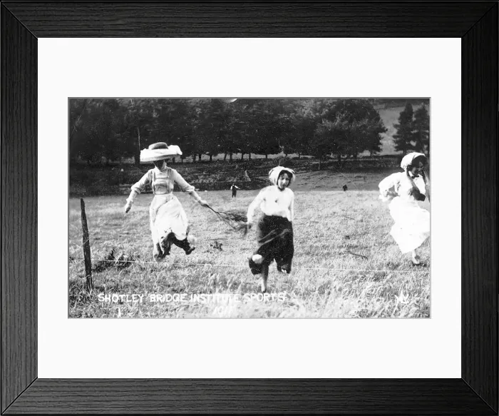 Framed Print : A sports day at Shotley Bridge, Co Durham when ladies showed and ankle Framed Print : A sports day at Shotley Bridge, Co Durham when ladies showed and ankle