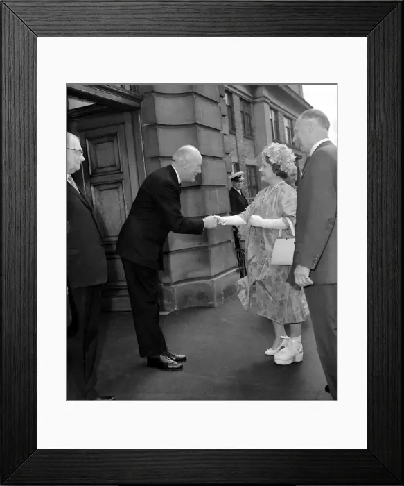 Framed Print : Queen Elizabeth the Queen Mother in the North East region to launch Framed Print : Queen Elizabeth the Queen Mother in the North East region to launch