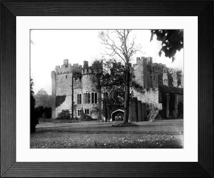 Framed Print : The modernised remains of Featherstone Castle stand on a knoll halfway between