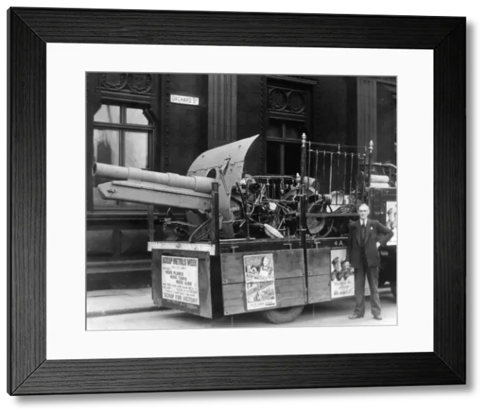 Framed Print : A relic of the First World War among a lorry load of scrap metal which toured Newcastle Framed Print : A relic of the First World War among a lorry load of scrap metal which toured Newcastle