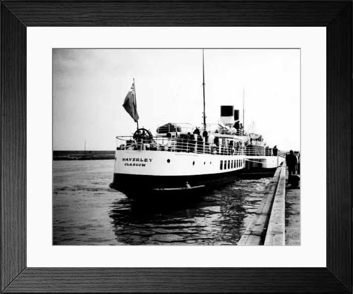 Framed Print : The paddle steamer Waverley, at Blyth, in May 1983, for a visit Framed Print : The paddle steamer Waverley, at Blyth, in May 1983, for a visit