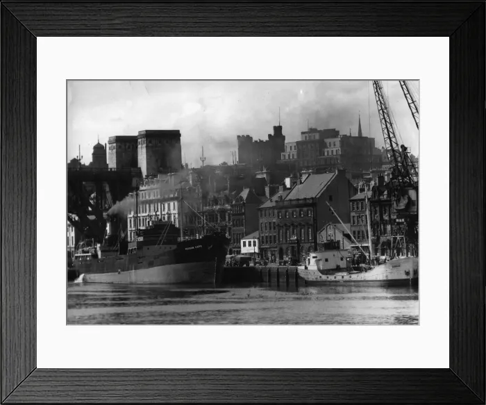 Framed Print : Ships berthed at Newcastle Quayside in April 1961 Framed Print : Ships berthed at Newcastle Quayside in April 1961