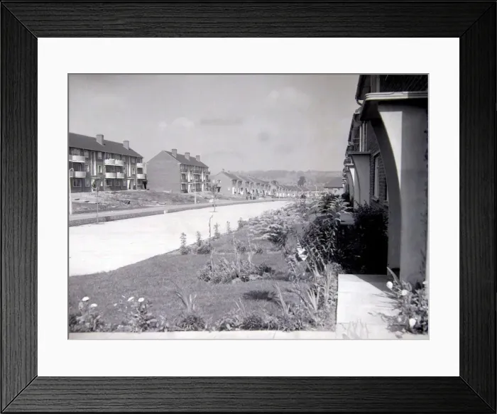 Framed Print : Stourbridge is proud of its home-building record. This view shows some of