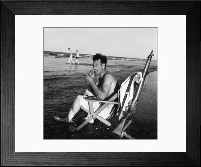 Framed Print : Suez Crisis 1956 Norman Donald of the Pioneer Corps relaxes with a cigarette Framed Print : Suez Crisis 1956 Norman Donald of the Pioneer Corps relaxes with a cigarette