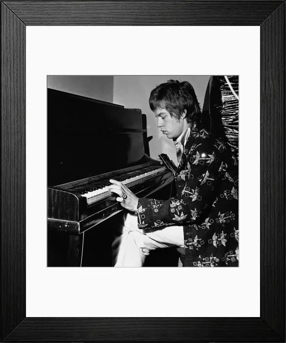 Framed Print : Rolling Stones: Mick Jagger before the bands concert at London