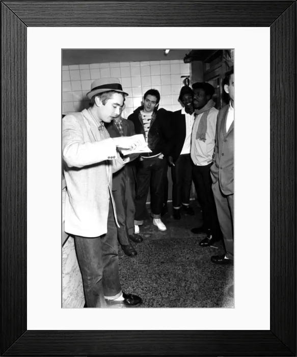 Framed Print : The Specials pop group in chip shop called The Parsons Nose Framed Print : The Specials pop group in chip shop called The Parsons Nose