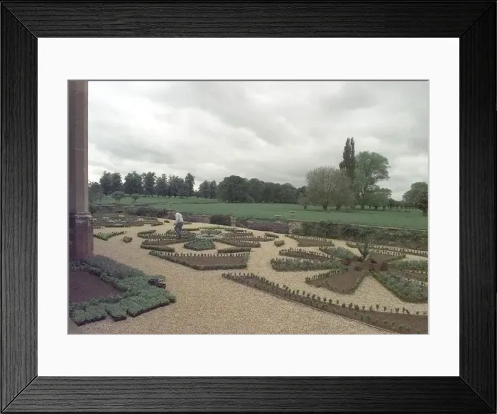 Framed Print : View of the gardens at Charlecote Park, Warwickshire Framed Print : View of the gardens at Charlecote Park, Warwickshire