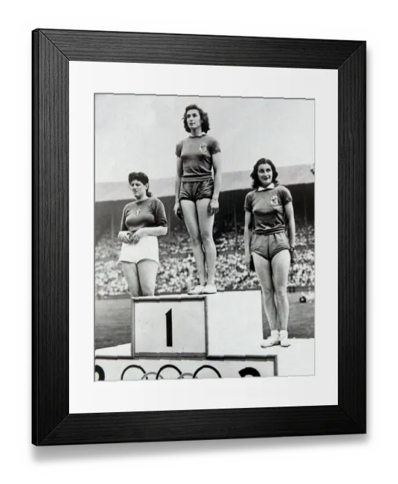 Framed Print : 1948 London Olympic Games France wins Gold and Silver in the Women Disc