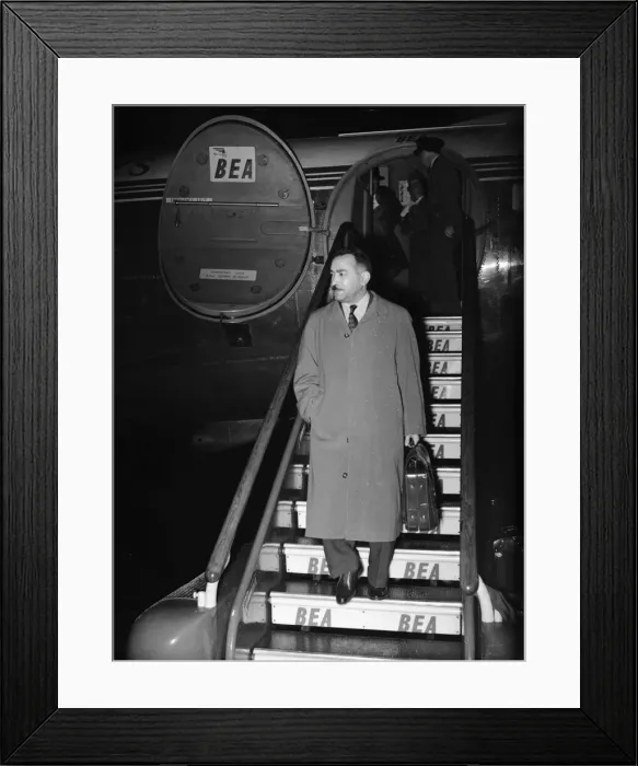 Framed Print : Suez Crisis 1956 Nassers chief political advisor, Wing Commander Ali Sabry