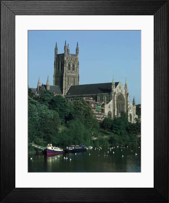 Framed Print : Worcester Cathedral from the River Severn Framed Print : Worcester Cathedral from the River Severn
