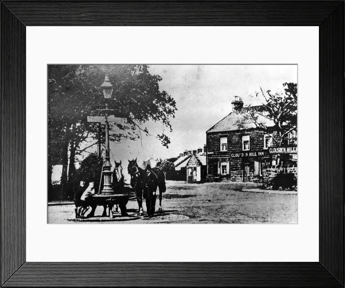Framed Print : An early picture of the Clousden Hill crossroads in Forest Hall Framed Print : An early picture of the Clousden Hill crossroads in Forest Hall
