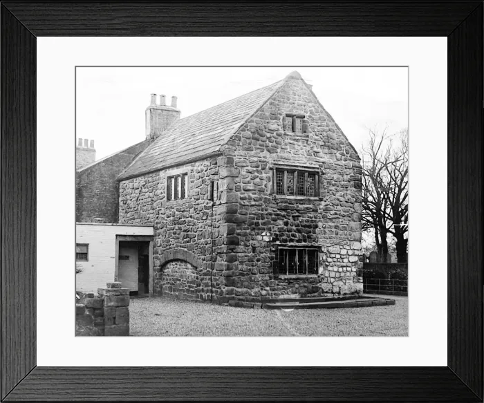 Framed Print : Ponteland Castle in February 1936 which had been converted into an inn called Framed Print : Ponteland Castle in February 1936 which had been converted into an inn called